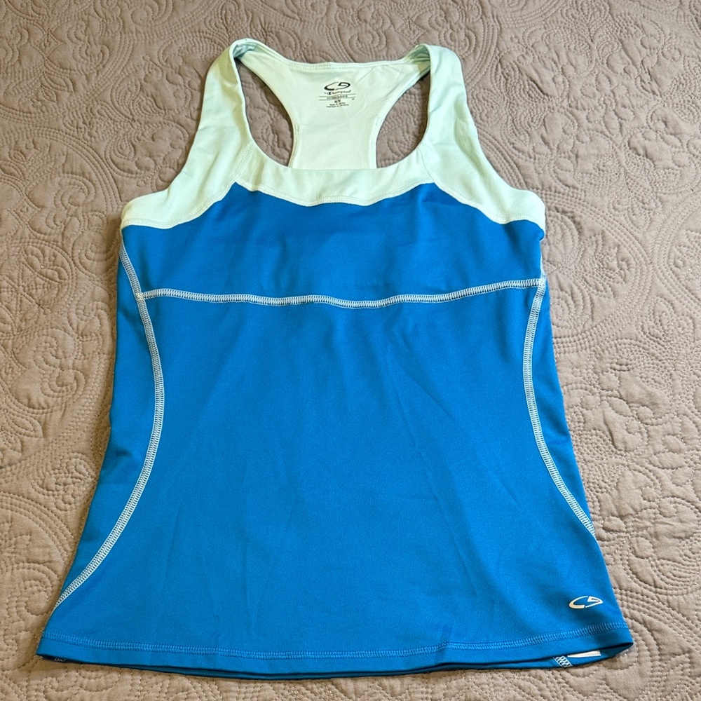 C9 by Champion Women's Aqua and Blue Tank Top
